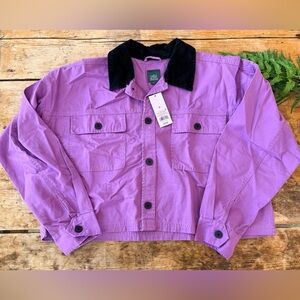 Wild Fable Jacket - Purple with Black Collar NWT MSRP $35